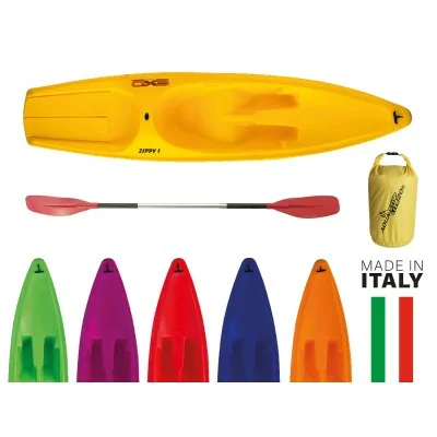 CANOA - KAYAK ZIPPY 1 con pagaia e sacca stagna 10 lt - 305 cm Exo