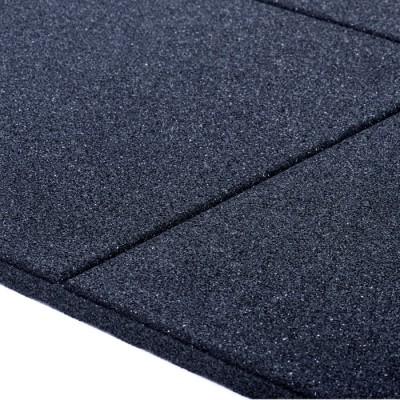 PAVIMENTAZIONE GRANULO FINE 100x100x2 cm NERO CON FUGA